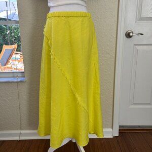 NWOT DKNY Pure Yellow Linen Maxi Skirt